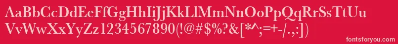 Urwbaskertmedextnar Font – Pink Fonts on Red Background