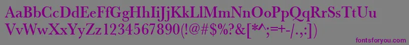 Urwbaskertmedextnar Font – Purple Fonts on Gray Background