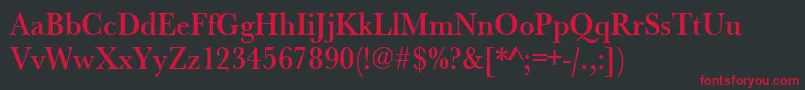 Urwbaskertmedextnar Font – Red Fonts on Black Background