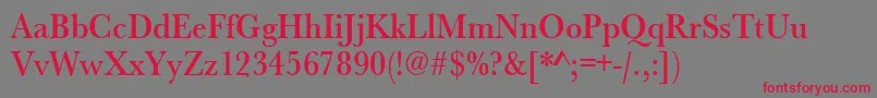 Urwbaskertmedextnar Font – Red Fonts on Gray Background