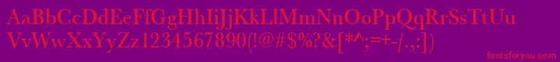 Urwbaskertmedextnar Font – Red Fonts on Purple Background