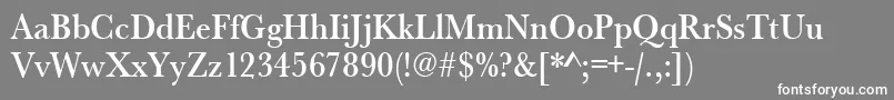 Urwbaskertmedextnar Font – White Fonts on Gray Background