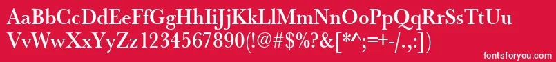 Urwbaskertmedextnar Font – White Fonts on Red Background