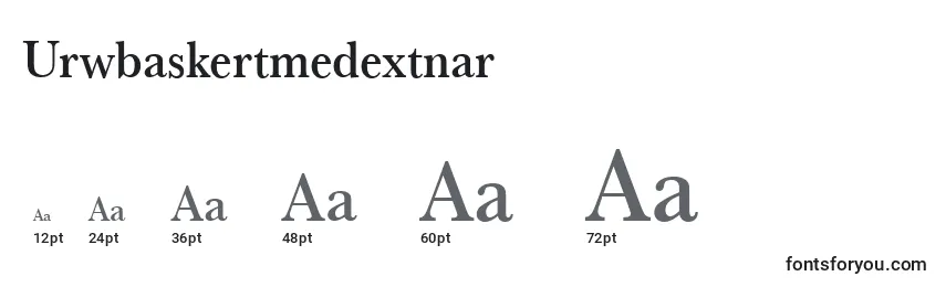 Размеры шрифта Urwbaskertmedextnar