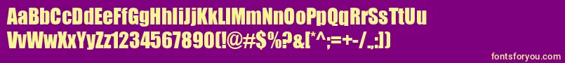 BillboardRegular Font – Yellow Fonts on Purple Background