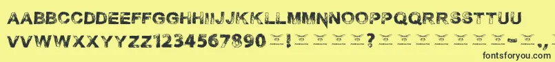 Necrotype Font – Black Fonts on Yellow Background