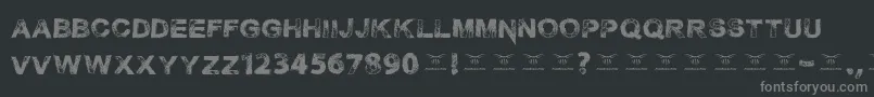 Necrotype Font – Gray Fonts on Black Background