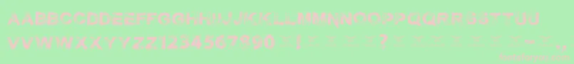 Necrotype Font – Pink Fonts on Green Background