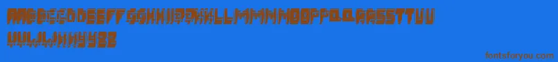 3DFatsche Font – Brown Fonts on Blue Background