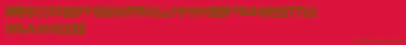 3DFatsche Font – Brown Fonts on Red Background