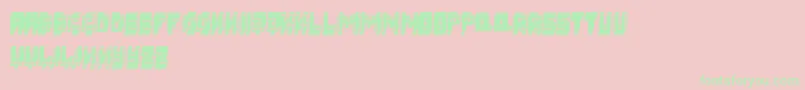 3DFatsche-Schriftart – Grüne Schriften auf rosa Hintergrund