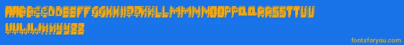 3DFatsche Font – Orange Fonts on Blue Background