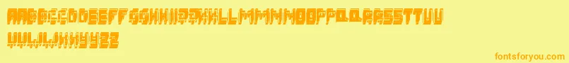 3DFatsche Font – Orange Fonts on Yellow Background