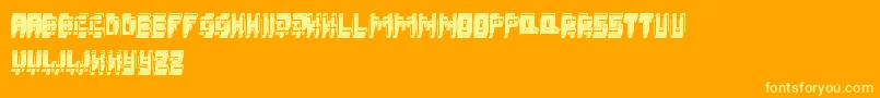 3DFatsche Font – Yellow Fonts on Orange Background