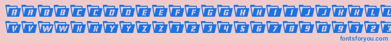 Eyesonlysemicond Font – Blue Fonts on Pink Background