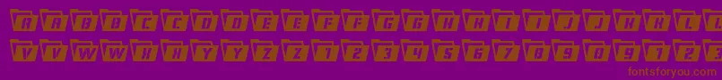 Eyesonlysemicond Font – Brown Fonts on Purple Background