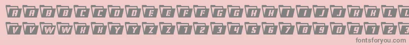 Eyesonlysemicond Font – Gray Fonts on Pink Background