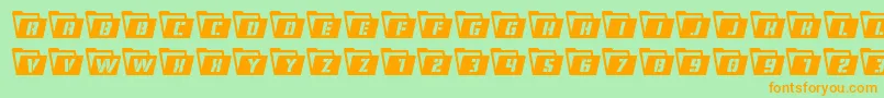 Eyesonlysemicond Font – Orange Fonts on Green Background