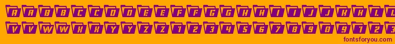 Eyesonlysemicond Font – Purple Fonts on Orange Background