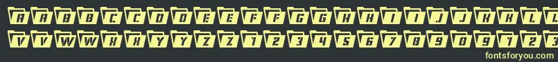 Eyesonlysemicond Font – Yellow Fonts on Black Background