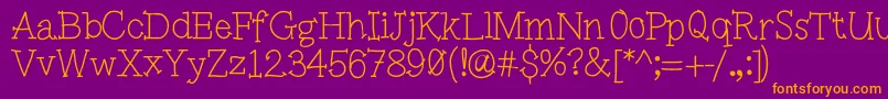 Pinwheel Font – Orange Fonts on Purple Background