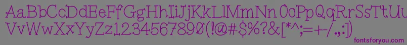 Pinwheel Font – Purple Fonts on Gray Background