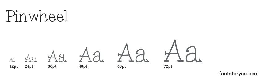 Pinwheel Font Sizes