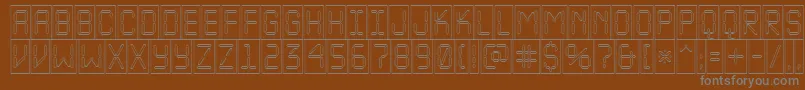 ALcdnovacmotl Font – Gray Fonts on Brown Background