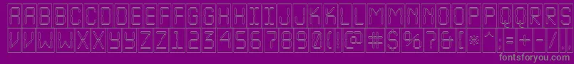 Шрифт ALcdnovacmotl – серые шрифты на фиолетовом фоне