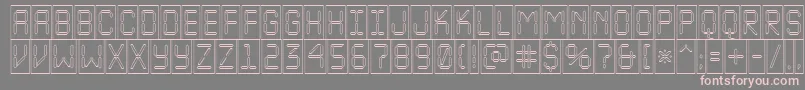 フォントALcdnovacmotl – 灰色の背景にピンクのフォント