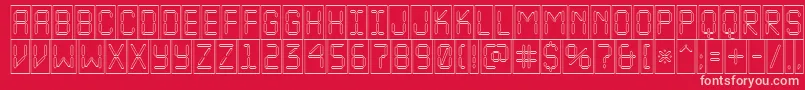 ALcdnovacmotl Font – Pink Fonts on Red Background