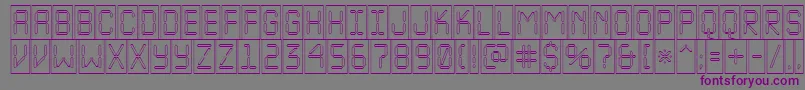 ALcdnovacmotl-fontti – violetit fontit harmaalla taustalla