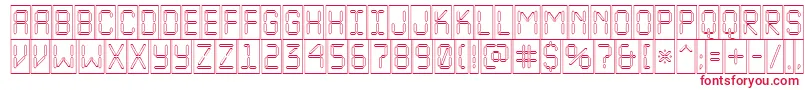 フォントALcdnovacmotl – 白い背景に赤い文字