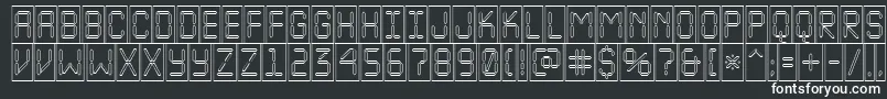 フォントALcdnovacmotl – 白い文字