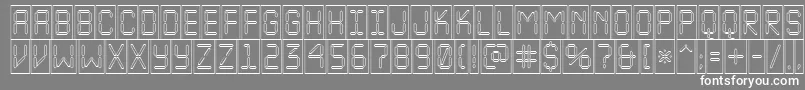 ALcdnovacmotl-fontti – valkoiset fontit harmaalla taustalla