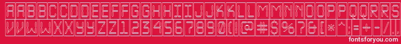 ALcdnovacmotl Font – White Fonts on Red Background