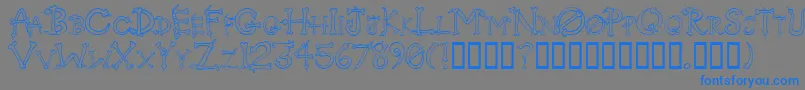 Serpents Font – Blue Fonts on Gray Background