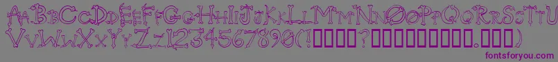 Serpents Font – Purple Fonts on Gray Background