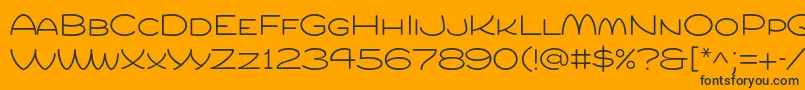 Compurlight-Schriftart – Schwarze Schriften auf orangefarbenem Hintergrund