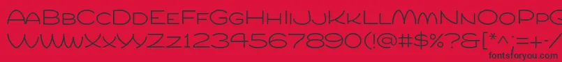 Fonte Compurlight – fontes pretas em um fundo vermelho