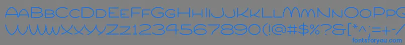 フォントCompurlight – 灰色の背景に青い文字
