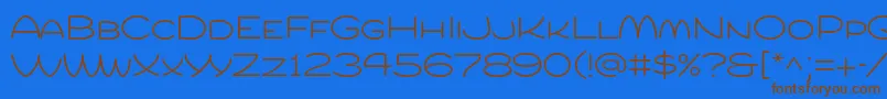 Compurlight Font – Brown Fonts on Blue Background