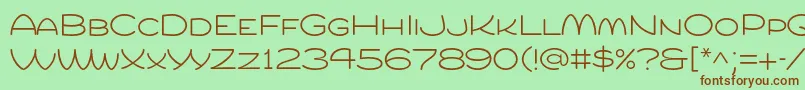 Compurlight Font – Brown Fonts on Green Background