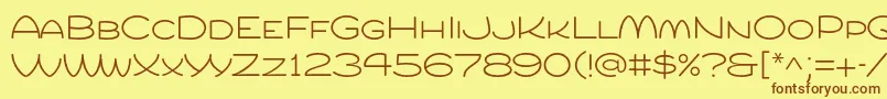 Compurlight Font – Brown Fonts on Yellow Background