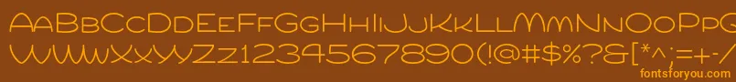 Compurlight Font – Orange Fonts on Brown Background