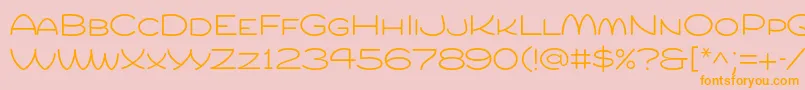 Compurlight Font – Orange Fonts on Pink Background
