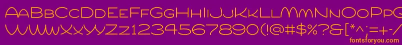 Compurlight Font – Orange Fonts on Purple Background