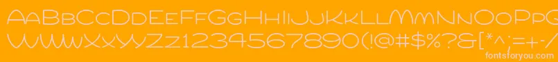 Compurlight-Schriftart – Rosa Schriften auf orangefarbenem Hintergrund