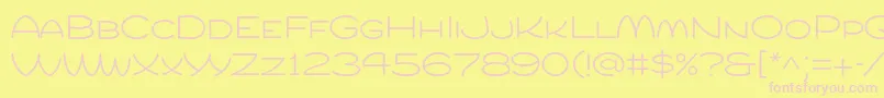 Compurlight Font – Pink Fonts on Yellow Background