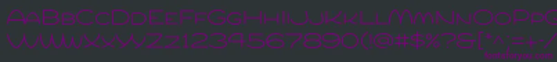 Compurlight-Schriftart – Violette Schriften auf schwarzem Hintergrund